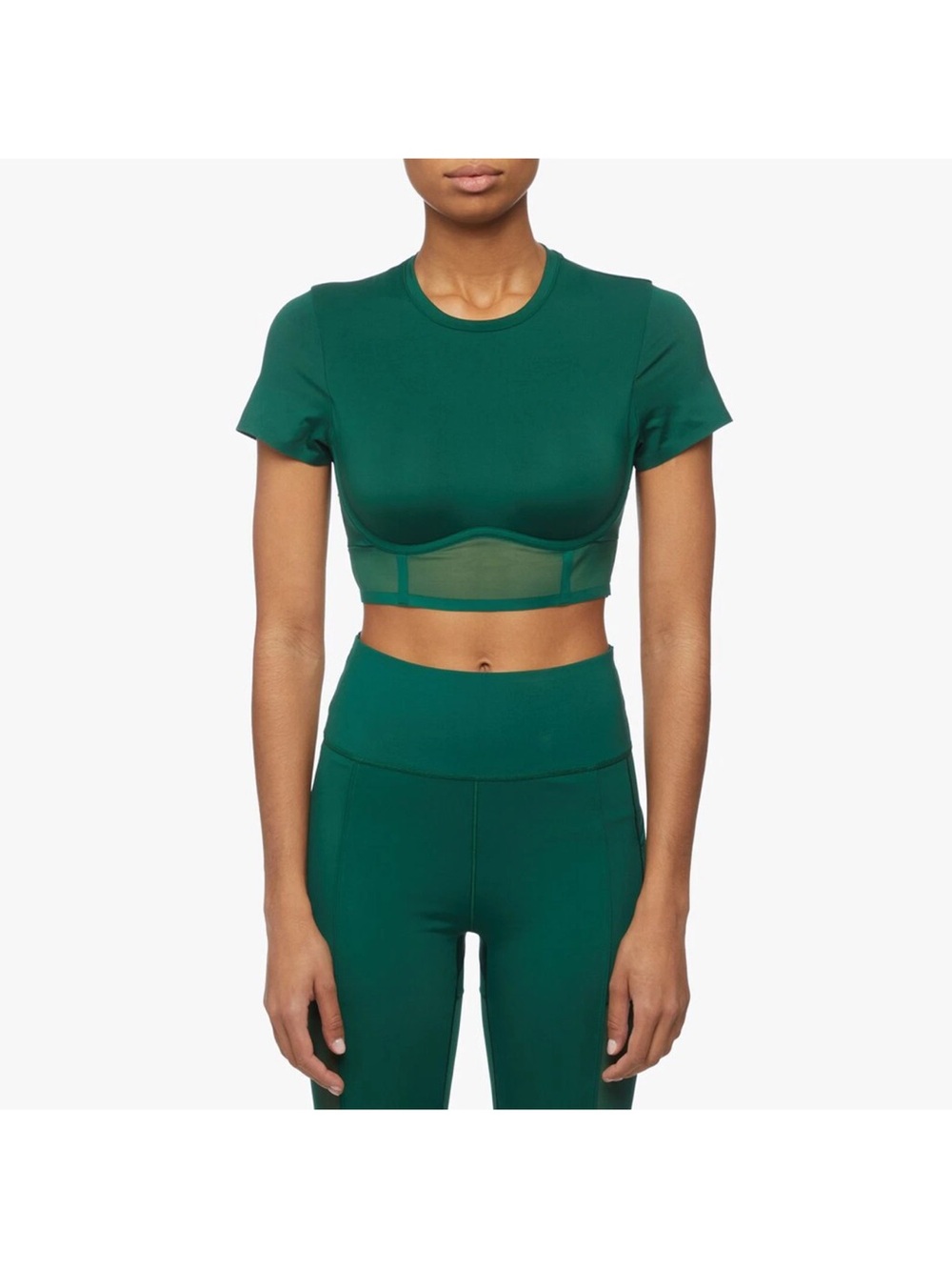 dark green Adidas x Ivy Park corset crop top - Picture 3 of 8